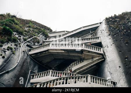 Steep steps rising up Piedra del Penol, Colombia Stock Photo - Alamy