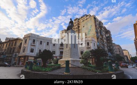 Cairo, Egypt - November 15, 2020: Panoramic View to the Egyptian Capital city on the Sunny Day Stock Photo