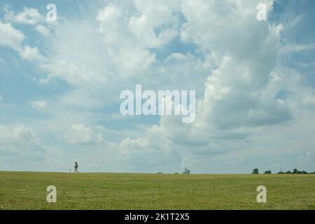 A beautiful cloudscape on a sunny day Stock Photo