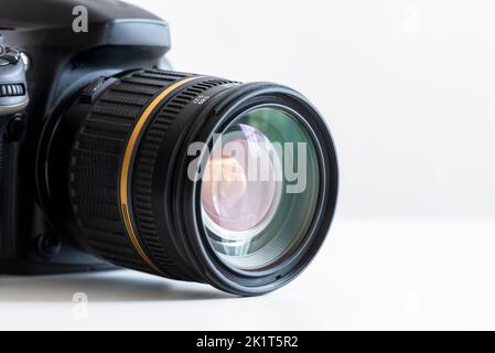 Close-up of a digital camera. Photo lens. Stock Photo