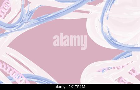 Background of gentle creamy pink color abstract design with watercolor vector texture Stock Vector