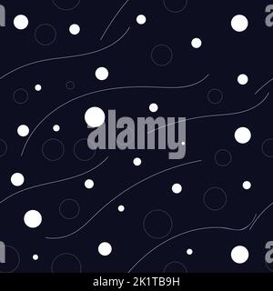 Abstract background on dark blue from white shapes Stock Vector