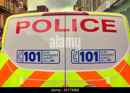 police Scotland alba poleas van car Glasgow, Scotland, UK Stock Photo