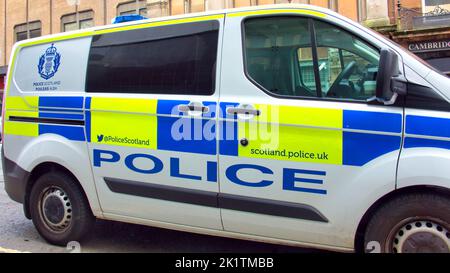 police Scotland alba poleas van car Glasgow, Scotland, UK Stock Photo