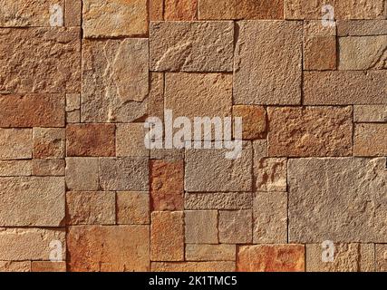 mosaic natural stone tile wall Stock Photo
