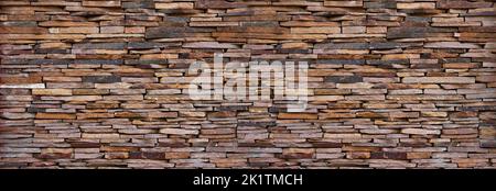panoramic slab granite background, slate stone wall Stock Photo
