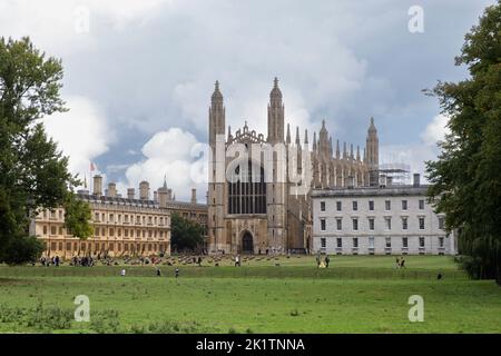King's College Cambridge with activities in the gardens such as rowing, marriage, partying and playing in the gardens and the river Cam