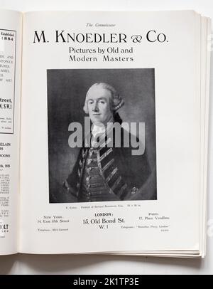 Advertising for M Knoedler and Co Art Dealers in The Connoisseur Antiques Magazine Stock Photo