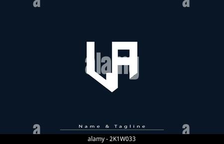 Alphabet letters Initials Monogram logo LA , AL Stock Vector