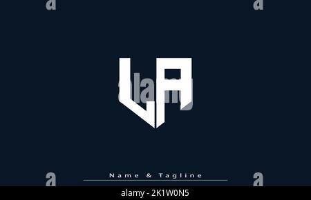 Alphabet letters Initials Monogram logo LA , AL Stock Vector