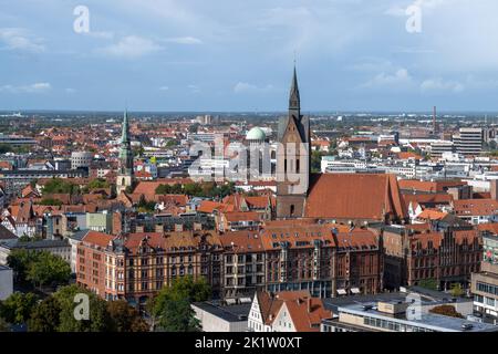 View over Hannover, Hannover, Niedersachsen, lower saxony, Landeshauptstadt, Capital City, Leine, University, Government, Saxony, Europa, Europe, Stock Photo