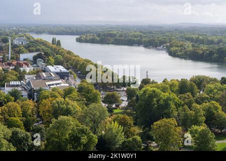 Maschsee, View over Hannover, Hannover, Niedersachsen, lower saxony, Landeshauptstadt, Capital City, Leine, University, Government, Saxony, Europa, Eu Stock Photo