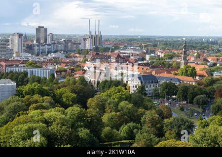 View over Hannover, Hannover, Niedersachsen, lower saxony, Landeshauptstadt, Capital City, Leine, University, Government, Saxony, Europa, Europe, Stock Photo