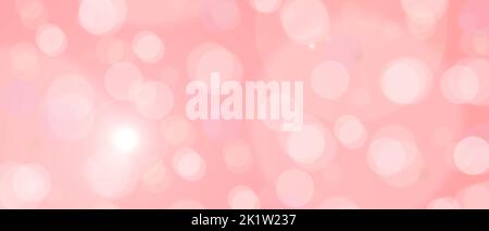Peach or coral color bokeh lights background, dazzling and full of sparkle, great background or banner image for people, products or text, stock photo Stock Photo