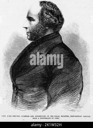 Captain John Ericsson Inventor of the Monitor Stock Photo - Alamy