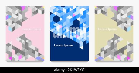 abstract seamless line triangle, geometric texture background, polygon pattern set, network concept Stock Photo