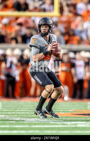 Oklahoma State Quarterback Gunnar Gundy (12) Looks Over To The Sideline ...