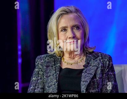 09/20/2022 New York City, New York Secertary Hillary Clinton during the 2022 Clinton Global Initiative held at Hilton Midtown Tuesday September 20, 2022 in New York City. Photo by Jennifer Graylock-Alamy News 917-519-7666 Stock Photo
