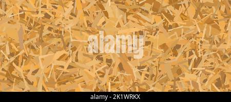 Seamless pattern of OSB from wooden chips. Plywood building panels. Vector texture. Oriented particle board background. Sheet of fibreboard with fragm Stock Vector