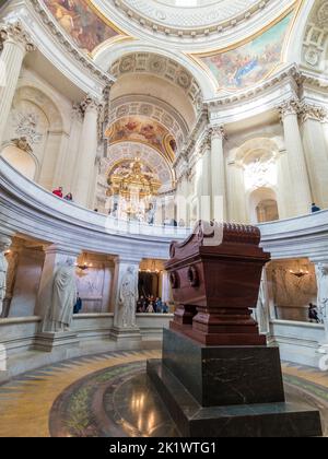 Napoleon's tomb inside the Hotel Des Invalides in Paris, France Stock Photo
