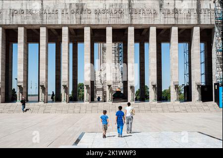 The tourists and passers-by at the National Flag Memorial, Rosario, Santa Fe, Argentina Stock Photo