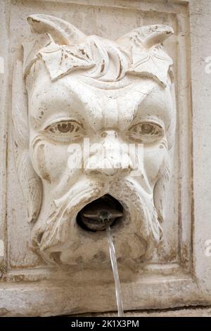 fountain in courtyard at city hall Funchal Madeira Stock Photo