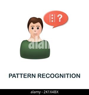 Pattern Recognition icon. 3d illustration from cognitive skills collection. Creative Pattern Recognition 3d icon for web design, templates Stock Vector