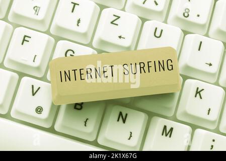 Conceptual caption Internet Surfingbrowsing hundred of websites using any installed browser. Internet Concept browsing hundred of websites using any Stock Photo