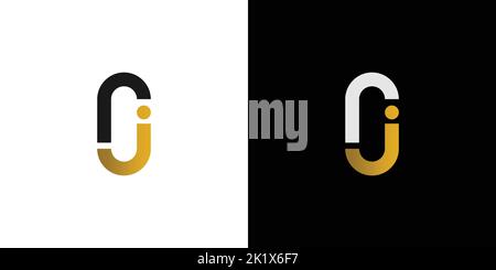 Cool and modern RJ logo design Stock Vector