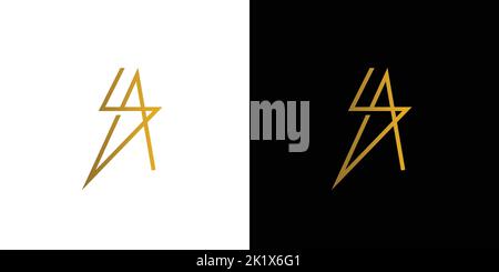 Cool and modern SA logo design Stock Vector