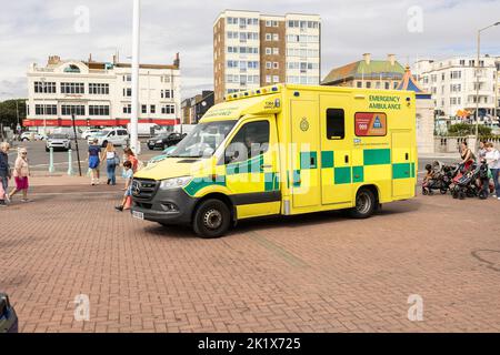 Hastings, united kingdom, 24, August 2022 parked emergency ambulance Stock Photo