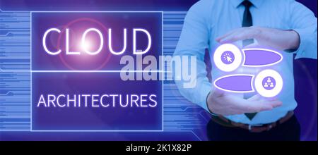 Writing displaying text Cloud ArchitecturesVarious Engineered Databases Softwares Applications. Word for Various Engineered Databases Softwares Stock Photo