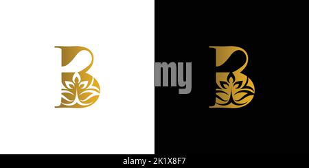 Modern and elegant letter B initials logo ornament design Stock Vector