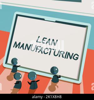 Text showing inspiration Lean ManufacturingWaste Minimization without sacrificing productivity. Business idea Waste Minimization without sacrificing Stock Photo