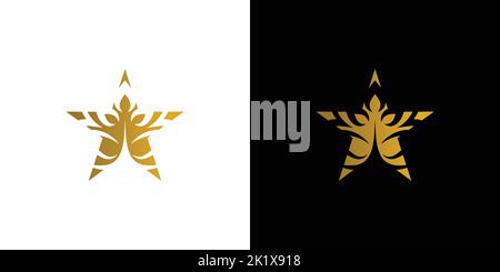 Modern and elegant star ornament logo design Stock Vector