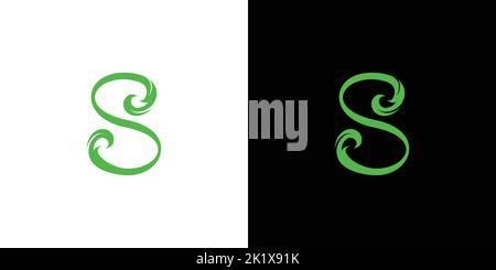 Modern and natural letter S initials logo design Stock Vector