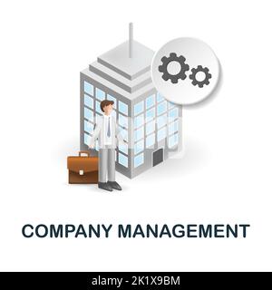 Company Management icon. 3d illustration from company management collection. Creative Company Management 3d icon for web design, templates Stock Vector