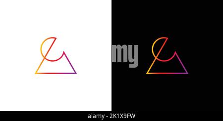 Modern and sophisticated letter ea initials logo design Stock Vector