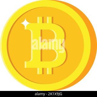 Bitcoin icon. Modern flat design illustration. Stock Vector