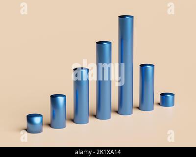 Business and bankruptcy concept. Bankrupt graph with recession. 3d rendering Stock Photo