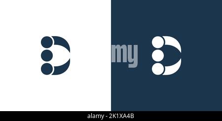 Modern and professional three circle initial letter D logo design 3 Stock Vector