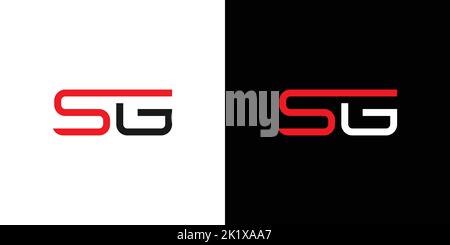 Modern and sophisticated letter SG initial design Stock Vector