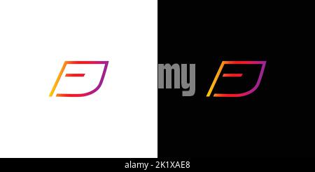 Modern and sophisticated letter FJ initials logo design Stock Vector