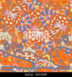 Tracery seamless pattern. Mehndi design Stock Vector
