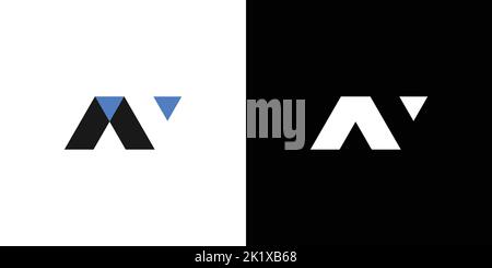 Modern and stong AN initials abstract logo design Stock Vector