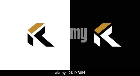 Modern and strong letter RF initials logo design Stock Vector