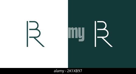 Modern and unique letter BR initials logo design Stock Vector
