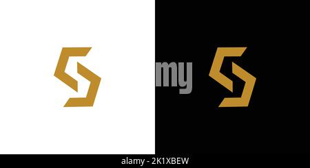 Modern and stong S initials abstract logo design 3 Stock Vector