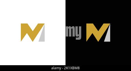 Modern and unique letter M initials abstract logo design Stock Vector
