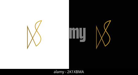 Modern and unique AS letter initials logo design Stock Vector